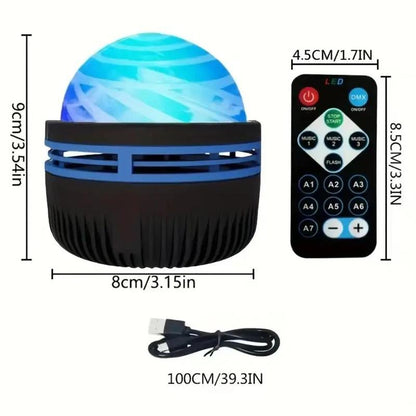 Galaxy Projector Night Light, 1 Count USB Powered Multifunctional Starry Sky Projector Lamp with Remote Control, Ambient Light for Home Living Room Bedroom