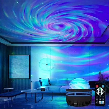 Galaxy Projector Night Light, 1 Count USB Powered Multifunctional Starry Sky Projector Lamp with Remote Control, Ambient Light for Home Living Room Bedroom