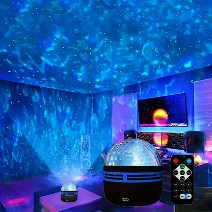 Galaxy Projector Night Light, 1 Count USB Powered Multifunctional Starry Sky Projector Lamp with Remote Control, Ambient Light for Home Living Room Bedroom